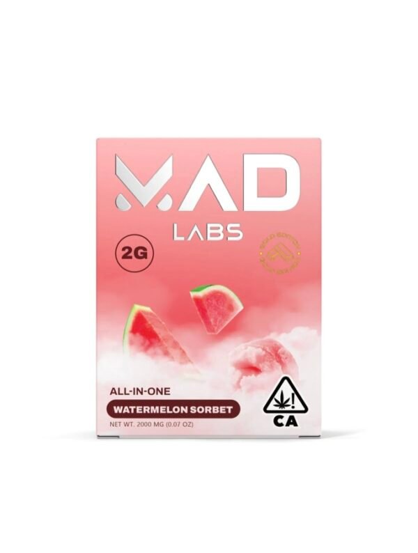 MAD LABS WATERMELON SORBET 2G ALL-IN-ONE DISPOSABLES